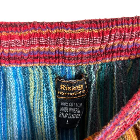 Rising International Mushroom Printed Patchwork Harem Lounge Pants L - Picture 4 of 4